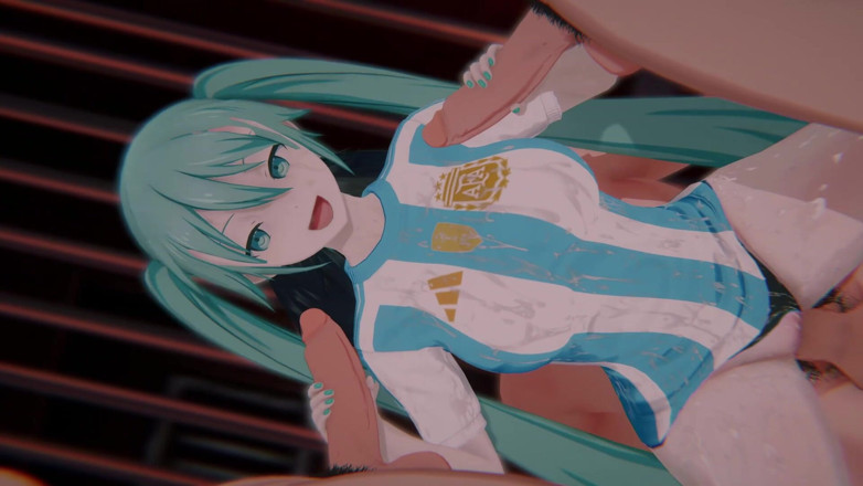 Tomu aisuman: [3d Hentai] - Hatsune Miku (argentina) World Cup 2026 Final Penalty (bound Argentina Supporter &amp;...