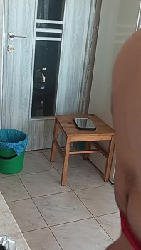 Casal Louco Se Divertindo Na Cozinha