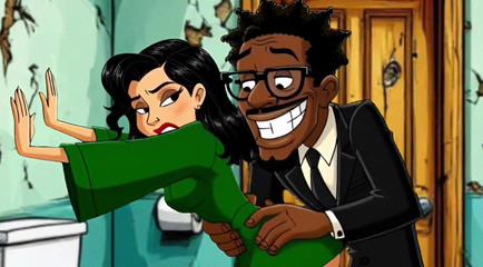 Octopussy Lovers Club: Sürtük Evli Kadın Edepsiz Umumi Tuvalette Sikiliyor. Karikatür