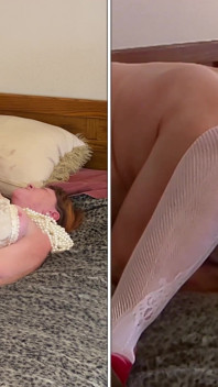 Babička Angel Červené boty Dildo Blacking, Lízání kundičky & Misionář šukání nebe 1 16 22