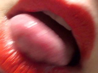 Goddess Misha Goldy: Frans zoenen met mij! Rode lippenstift fetisj!