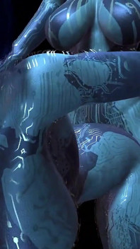 Cortana 和她的一个克隆有问题 |Halo Porn Parody