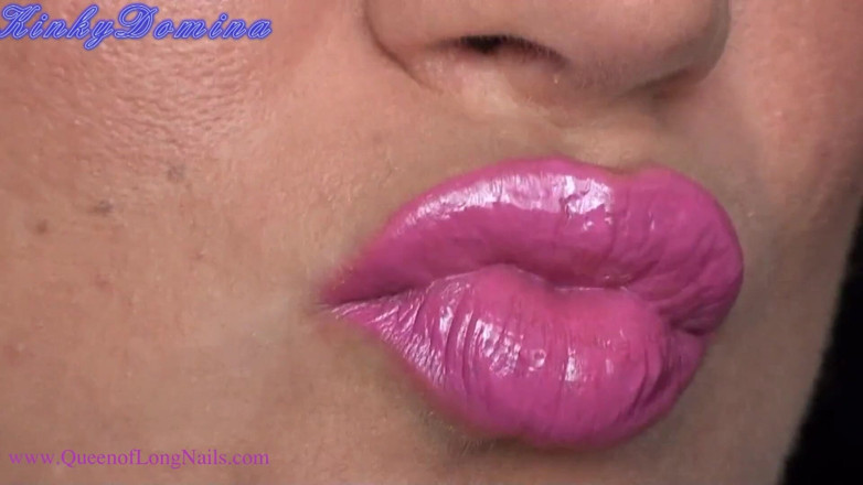 KinkyDomina: Joi bibir merah jambu panas