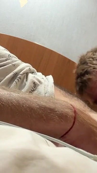 Suck Each Other with Stepdad and Cum in Mouth in Hotel