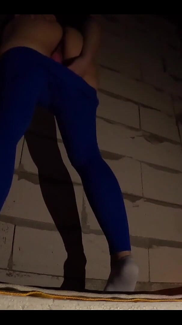 Playing with Pink Dildo in Leggings (Our fantasy fetish 13)