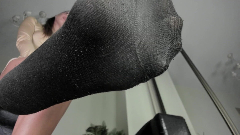 Feet lady: Černé ponožky v Dlouhých nohou