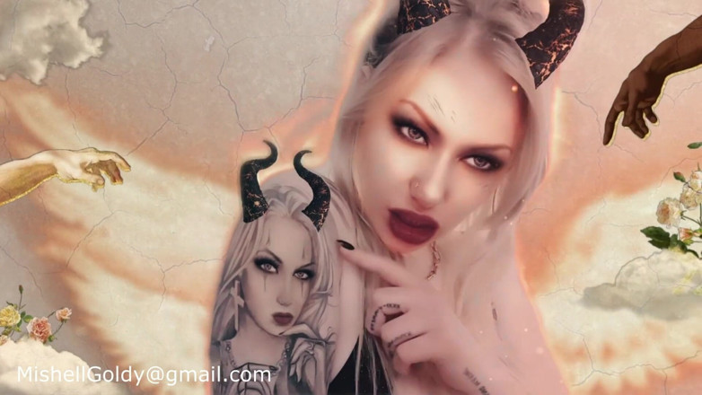 Goddess Misha Goldy: Expunere - afacere fantezistă cu diavolul! Clip interactiv!