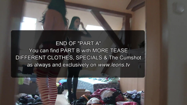 Leon Lambert Girls Twerk Parties CFNM: 3 дівчини, 1 чувак довго мастурбує з дупою, трясеться - частина a