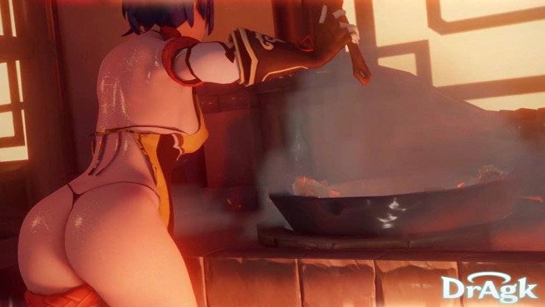 DrAgk: Timeskip Xiangling Dikongkek Di Dapur Sendiri Impak Genshin – Animasi 3d Hilichurl...