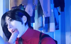 Ada Wong Uses Leon for Sex, Gives Footjob, Pounds Oiled Ass