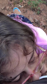 Latina Teen Gives a Blowjob in the Woods