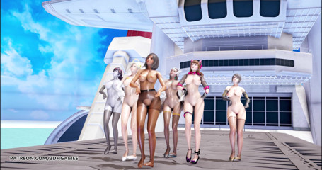 3D-Hentai Games: Red velvet - Red flavor naked dance Dva Mercy Pharah Mei...
