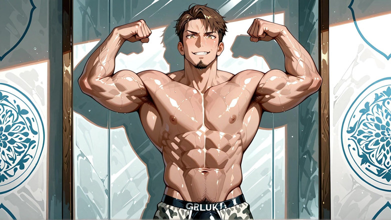 Erotic Man: Ai セクシーなオイルド マッスル メン