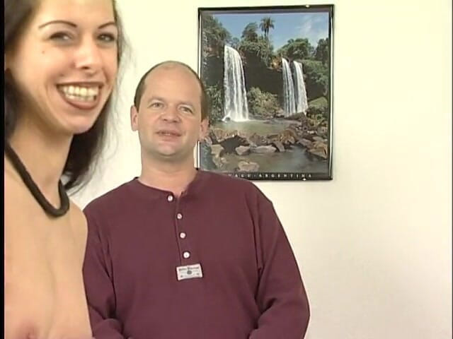 Dirty Teeny: Brunette teen is showing her body at the casting