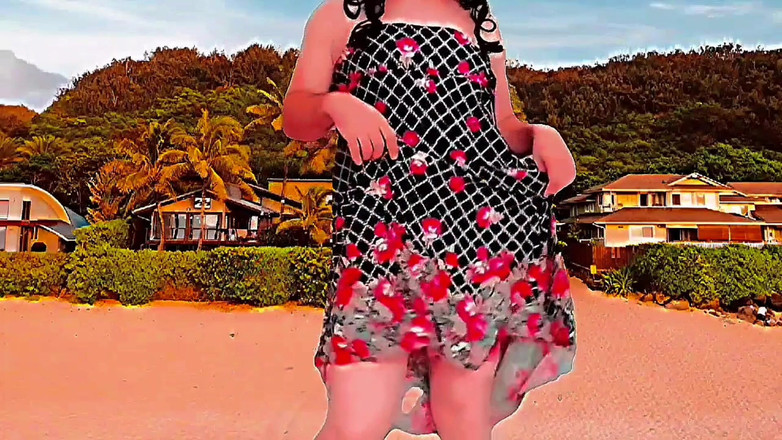 Kitty_Cross: Une belle femboy tient un cône de crème glacée sous...