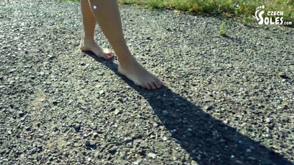 Czech Soles - foot fetish content: Dirty bare feet in nature, POV