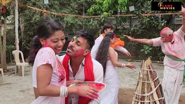 DesiHeat Studio: Mardana Sasur Hard Fucked with Two Bahu Threesome Sex