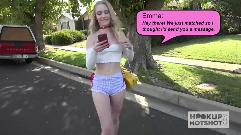 Hookup Hotshot: Skinny blonde teen babe gets fucked out by online date