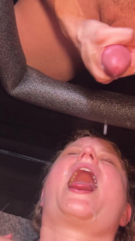 Cum Facial at the Gloryhole
