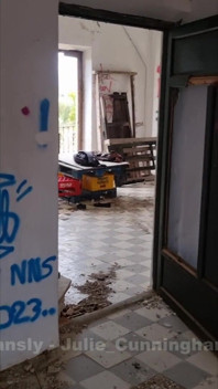 Abandoned Building Floor Slut - Julie Caught Wanking on Dirty Floor