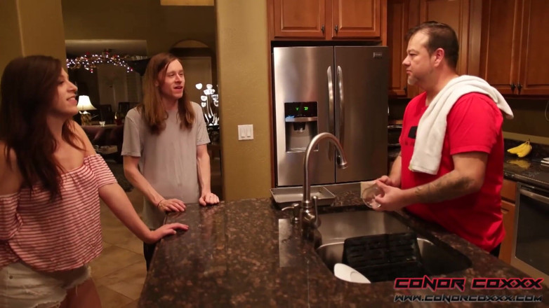 Horny Household: Getting in a Quick Fuck While Stepdad's Away