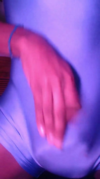Aj180 Cums Through Her Clothes in Purple Dream Spandex