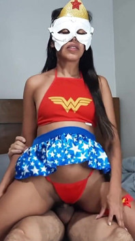 Wonder Teen Ready to Defend Evil with Her Greedy Pussy