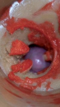 The Camera Inside the Deep Pussy Records a Huge Ejaculation with a Stuck Condom 4K