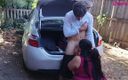 Mommy&#039;s fantasies: Muie în mașină - soțul încornorat își filmează soția cu un tânăr