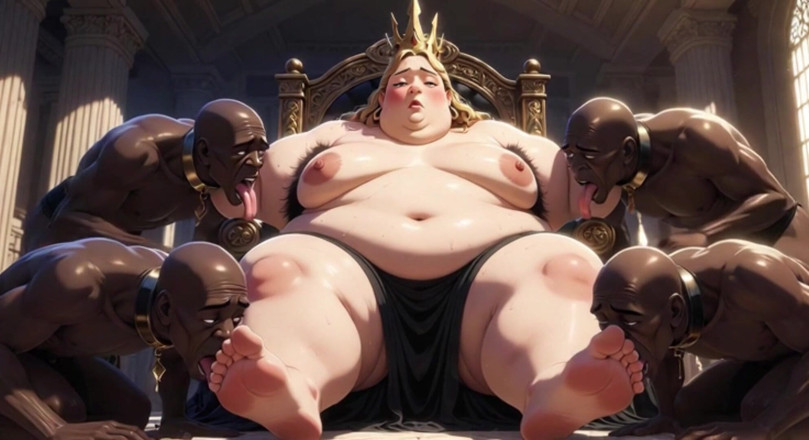 Anime Hentai: Ssbbw nữ hoàng tôn thờ cơ thể - nô lệ liếm...