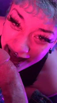 Its so Big. Teen Sucks 3rd Cock Ever and Its on Camera, Handcuffed to Chair.