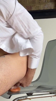 Stretching My Ass After Wearing a Xxl Butt Plug Under My Suit All Day