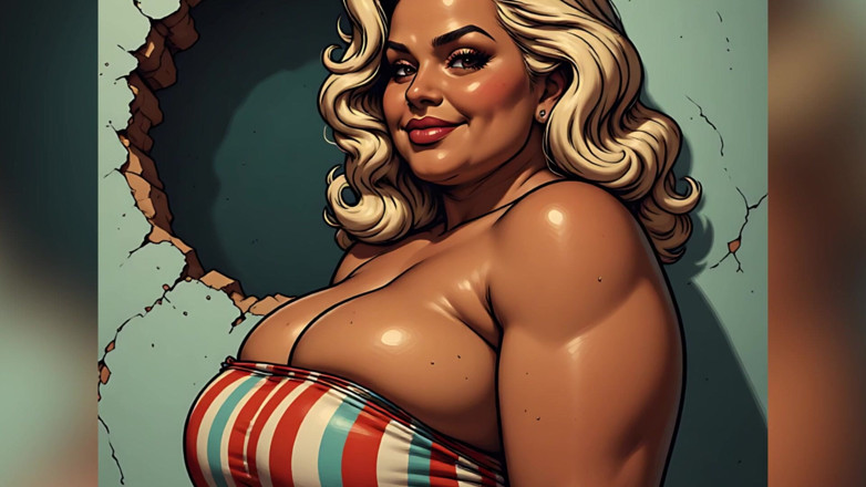 AI Porn: Kurvige sexy frauen, kunst