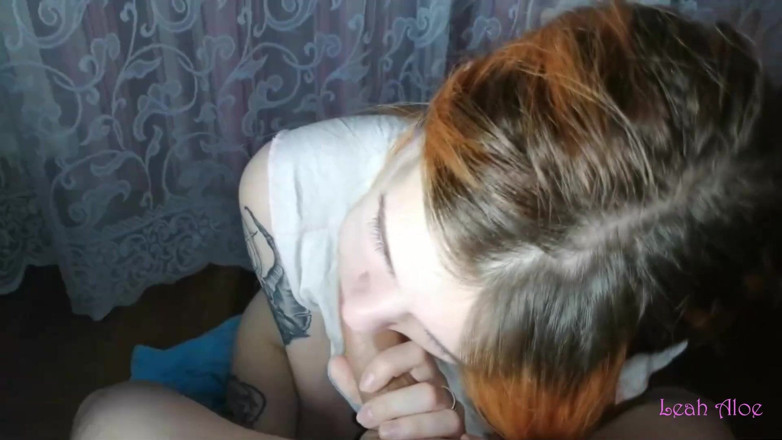 Leah Aloe: Cum in Mouth a Redhead Babe