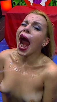 Blonde MILF with Big Tits Gets Dominated...takes a Massive Facial!