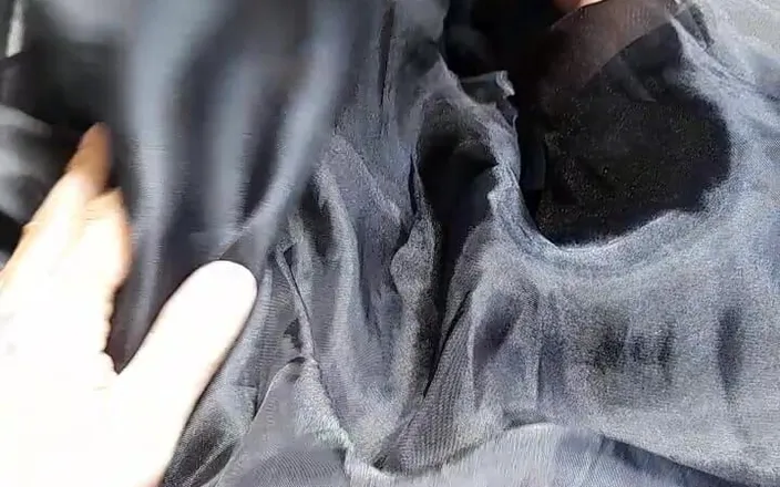 Naomisinka: Cute Crossdresser Cum Inside Shiny Satin Short
