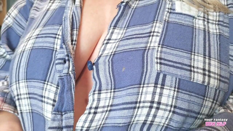 BBW_Wife: Sledujte chlupatou kundičku tetičky ve sprše (velká prsa prsa chlupatá kundička...