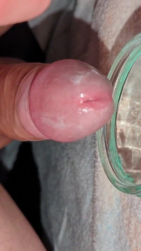 Edging Lubed Cock Únik S, pak uvolnění velké mighty obrovská nálož ve Glass Bowlu, super extrémní detailní výstřik, sperma