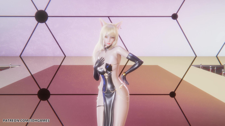 3D-Hentai Games: Mmd Hyo Min - Pěkné tělo Ahri sexy striptýz League of...