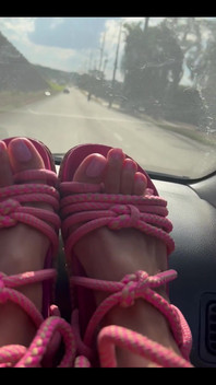 This new lilac pedicure is great with my pink sandals, don't you think?