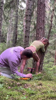 Couple Trying to Shoot a Porn Video Outdoors