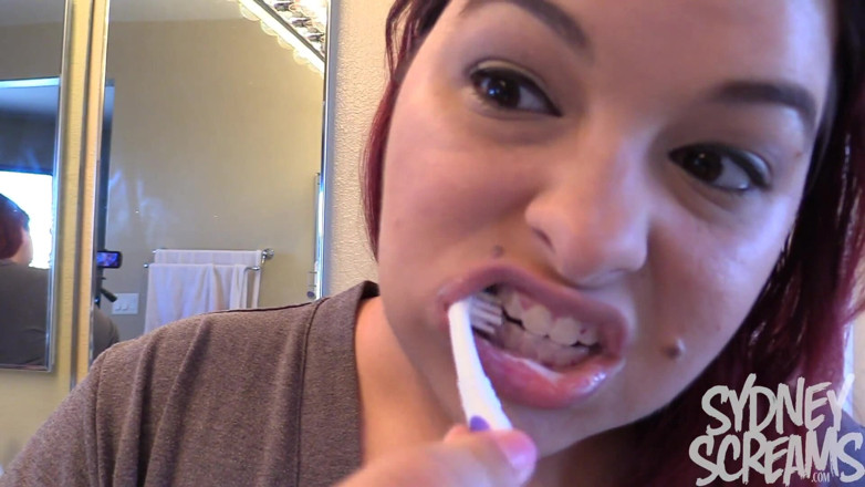 Sydney screams fetish: Brushing &amp; Polishing My Pearly Whites - HD Wmv