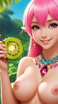 Ai Nude Art Slideshow - Nude Adult Woman Eating Soursop