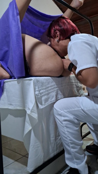 The Gynecological Exam Ends with the Patient's Orgasm and the Doctor's Cumshot.
