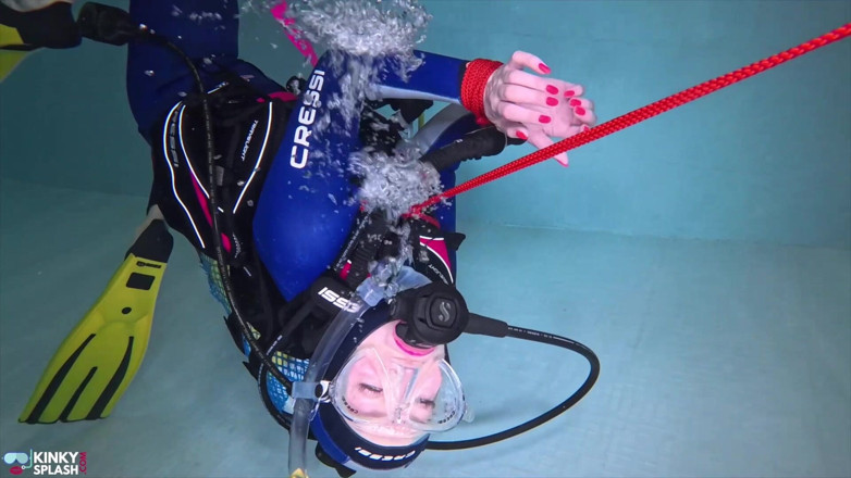 UKCuteGirl Lucy Lauren: Underwater Bondage in Scuba Tied Tight &amp; Dragged Through Water