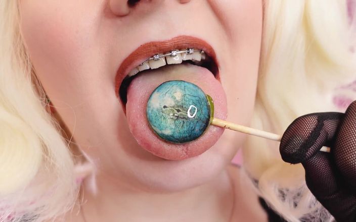 Arya Grander: Asmr Video: Son môi, găng tay lưới và kẹo mút (arya...
