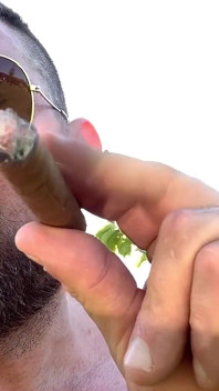 Smoking My Cigar Outdoors in the Summer Heat