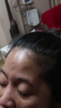 Indonesian Girl Open Her Mouth for Cumshot