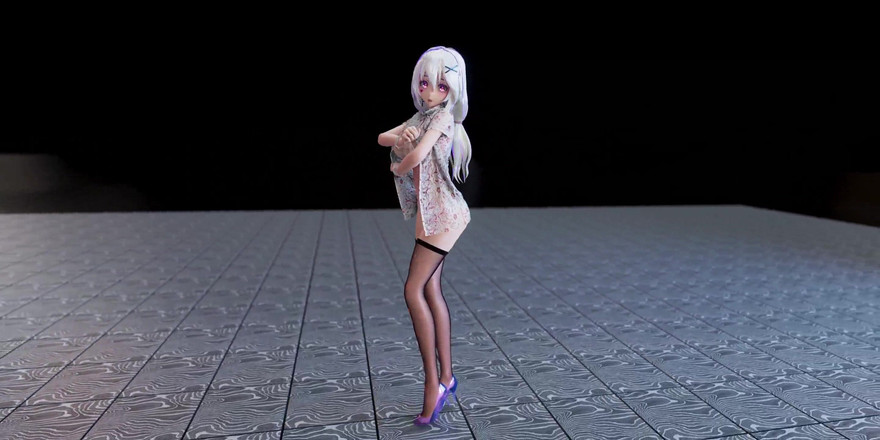MikuMotion: [mmd] Medias negras de bonito cuerpo; Medias blancas; Lencería; Striptease