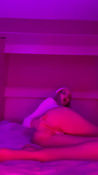 My bf cuckold: Sexy new year girl play with vibrator non nude